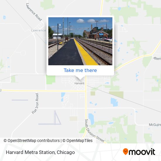 Harvard Metra Station map