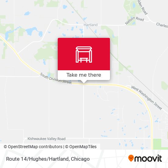 Route 14/Hughes/Hartland map