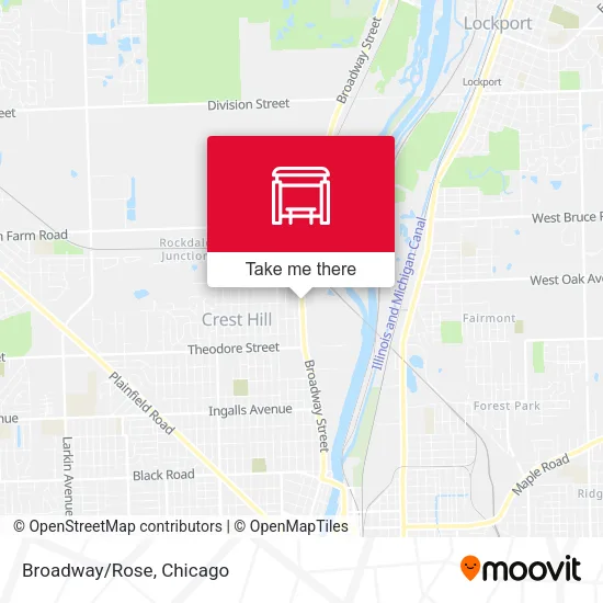 Broadway/Rose map