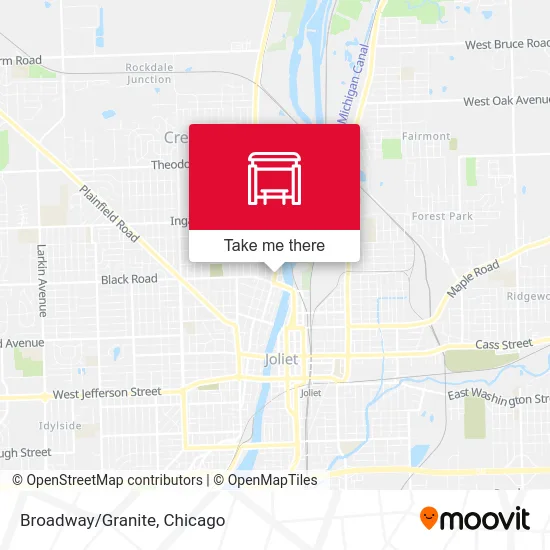 Broadway/Granite map