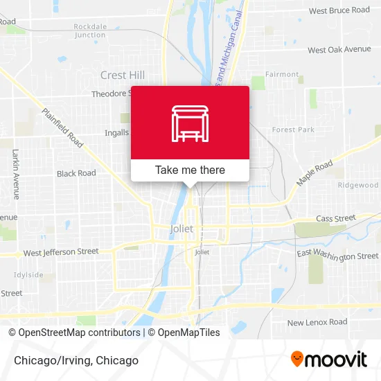 Chicago/Irving map