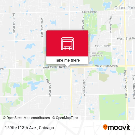 159th/113th Ave. map