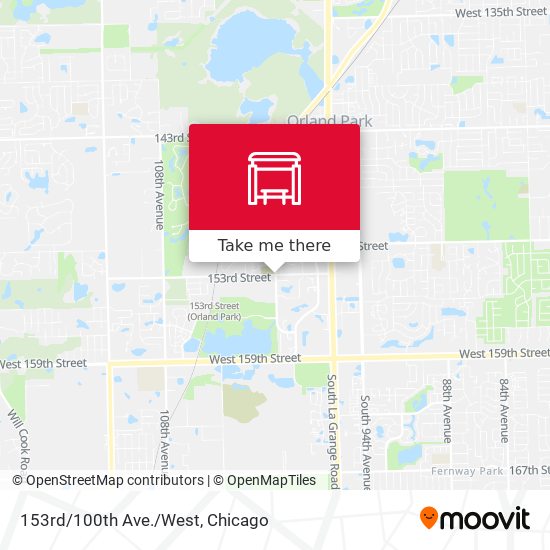 153rd/100th Ave./West map