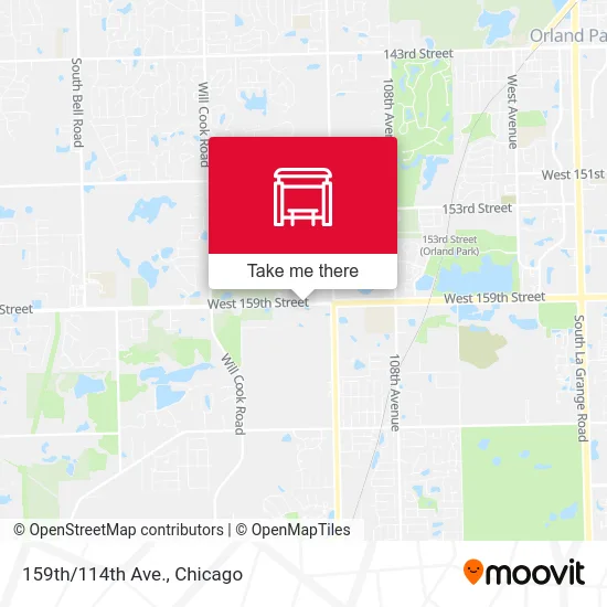 159th/114th Ave. map