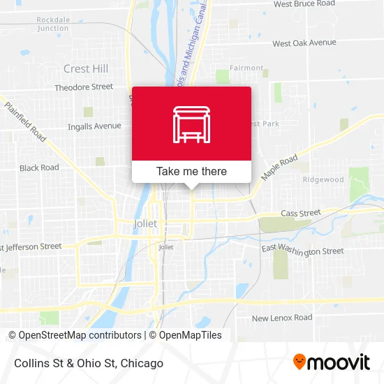 Collins St & Ohio St map