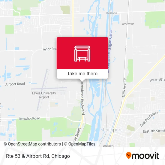 Rte 53 & Airport Rd map