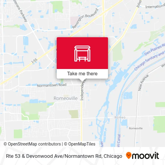 Mapa de Rte 53 & Devonwood Ave / Normantown Rd