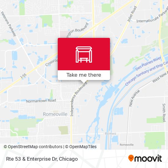 Rte 53 & Enterprise Dr map