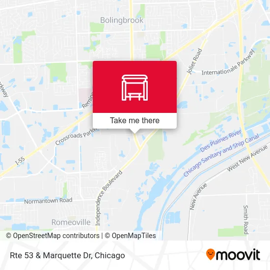 Rte 53 & Marquette Dr map