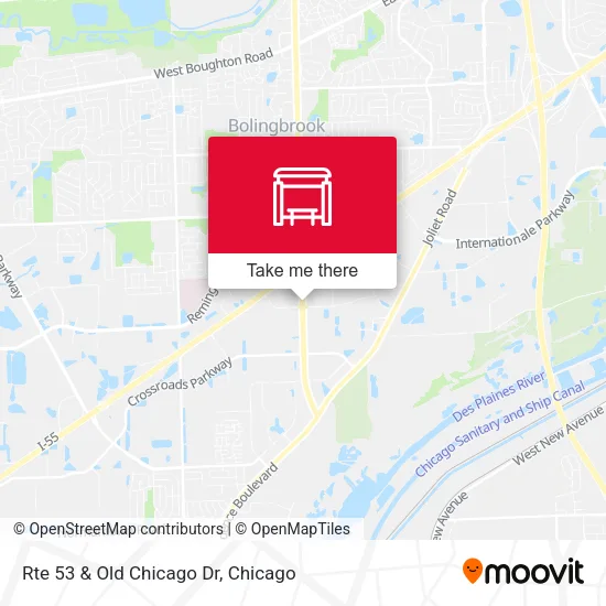 Rte 53 & Old Chicago Dr map