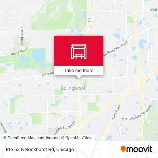 Rte 53 & Rockhurst Rd map