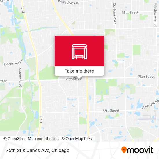 75th St & Janes Ave map