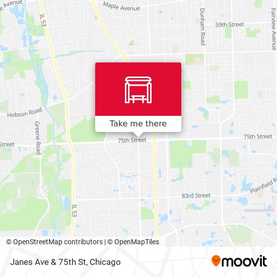 Janes Ave & 75th St map