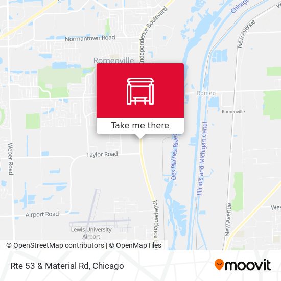 Rte 53 & Material Rd map