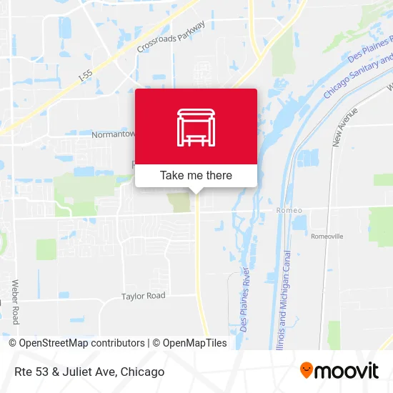 Rte 53 & Juliet Ave map