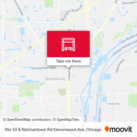 Mapa de Rte 53 & Normantown Rd / Devonwood Ave