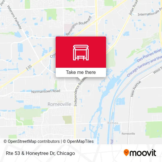 Rte 53 & Honeytree Dr map