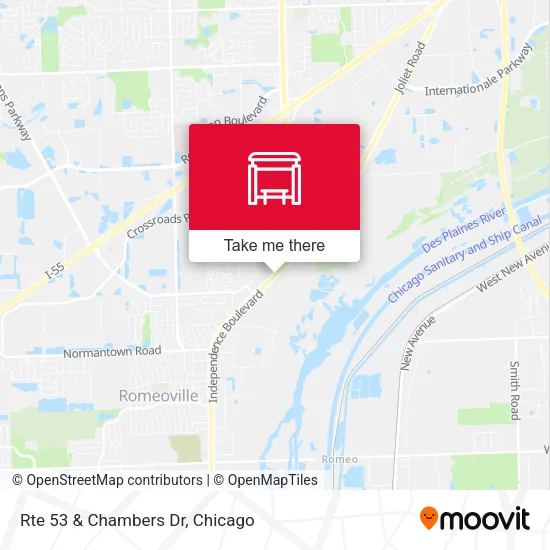 Rte 53 & Chambers Dr map