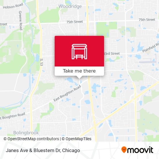 Janes Ave & Bluestem Dr map