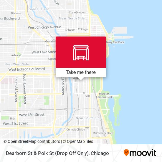 Dearborn St & Polk St (Drop Off Only) map