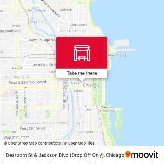 Mapa de Dearborn St & Jackson Blvd (Drop Off Only)