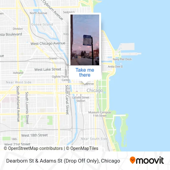 Dearborn St & Adams St (Drop Off Only) map