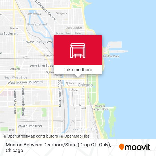 Mapa de Monroe Between Dearborn / State (Drop Off Only)