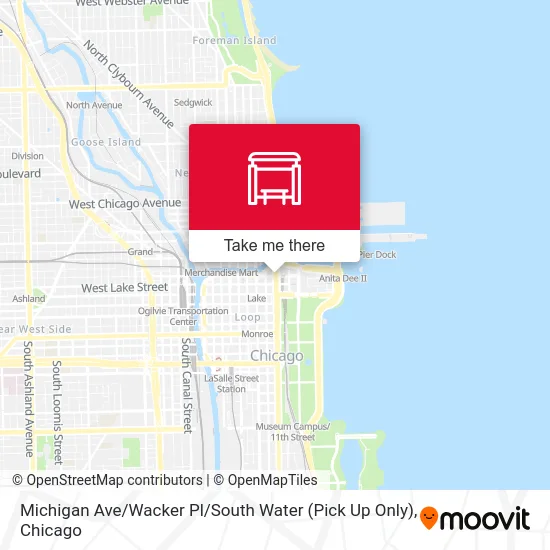 Michigan Ave / Wacker Pl / South Water (Pick Up Only) map