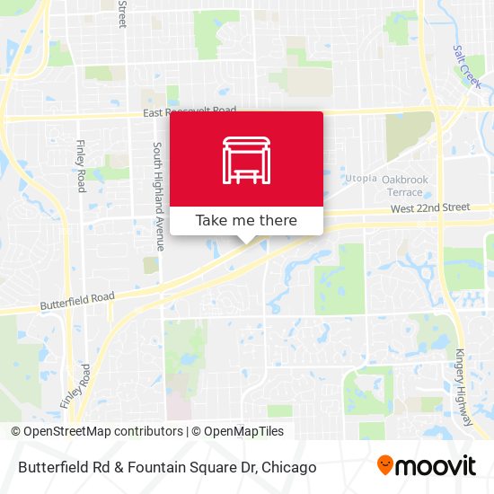 Butterfield Rd & Fountain Square Dr map