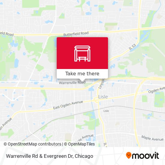 Warrenville Rd & Evergreen Dr map