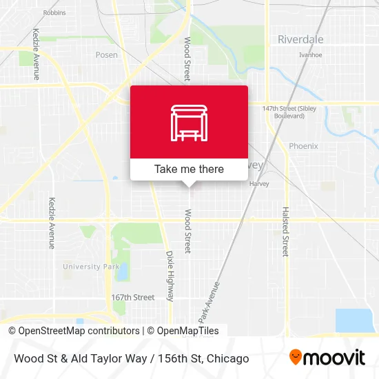 Wood St & Ald Taylor Way / 156th St map
