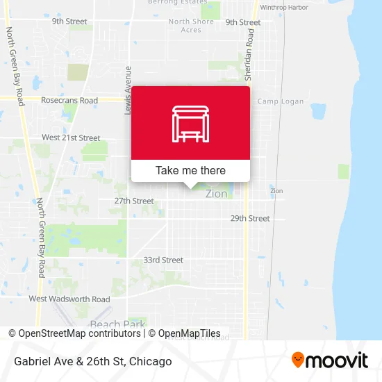 Gabriel Ave & 26th St map