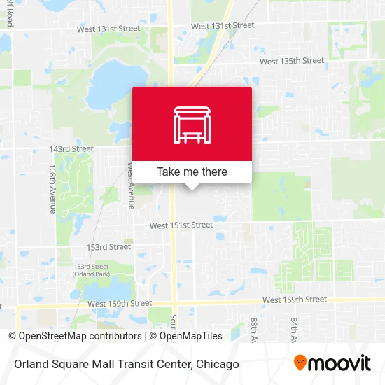 Orland Square Mall Transit Center map