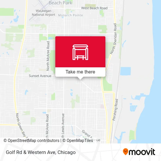 Golf Rd & Western Ave map