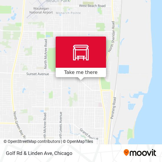 Mapa de Golf Rd & Linden Ave