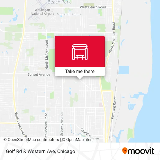 Golf Rd & Western Ave map