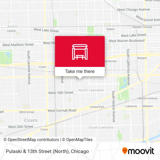 Pulaski & 13th Street (North) map