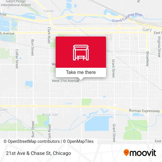 21st Ave & Chase St map