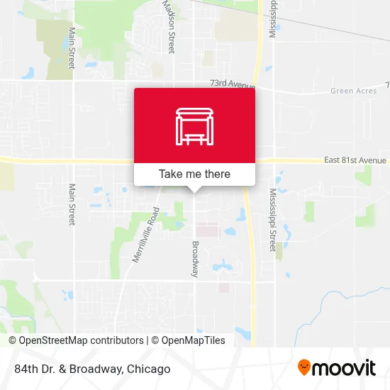 84th Dr. & Broadway map