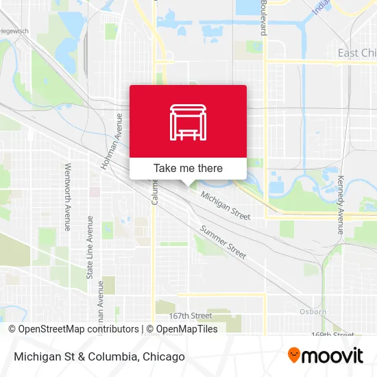 Michigan St & Columbia map