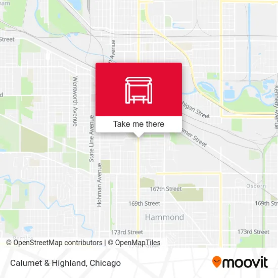 Calumet & Highland map