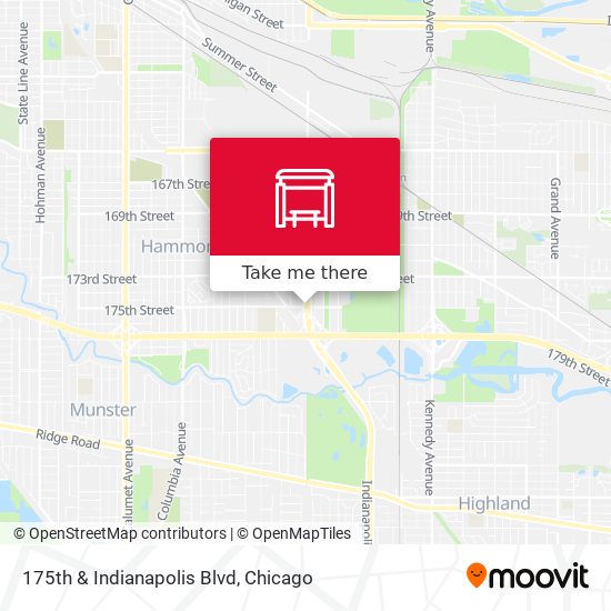 175th & Indianapolis Blvd map