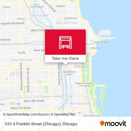 Mapa de 333 S Franklin Street (Chicago)
