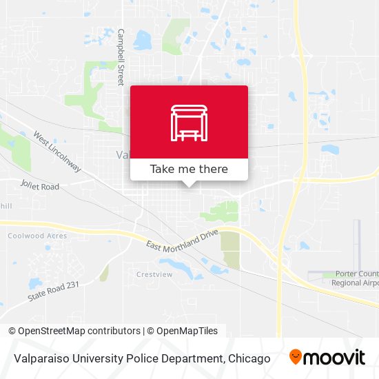 Valparaiso University Police Department map