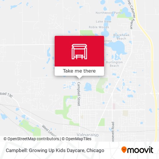 Campbell: Growing Up Kids Daycare map