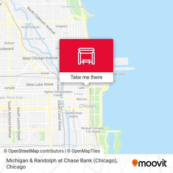 Michigan & Randolph at Chase Bank (Chicago) map