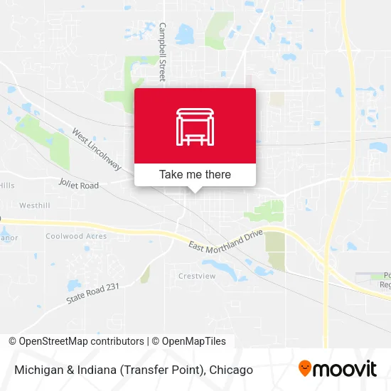 Michigan & Indiana (Transfer Point) map