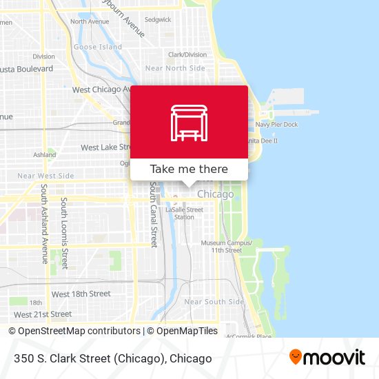 Mapa de 350 S. Clark Street (Chicago)