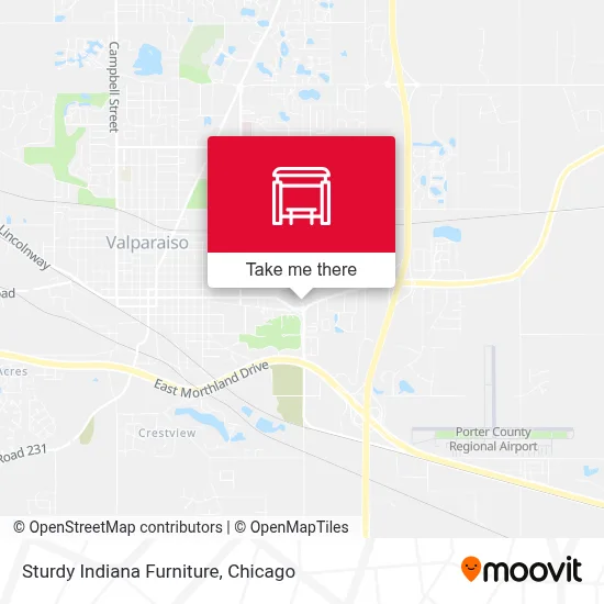 Sturdy Indiana Furniture map