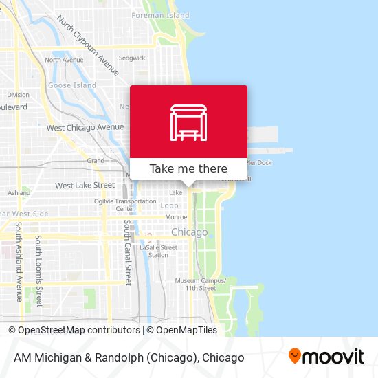 AM Michigan & Randolph (Chicago) map